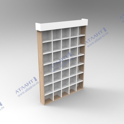 Стеллаж навесной для масок СНМ-1 с бортиками