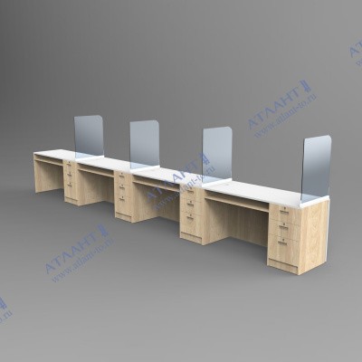 Стойки регистратуры СРПС-4 сборка